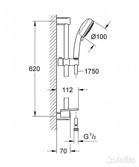 Душевой гарнитур Grohe Tempesta Cosmopolitan 2792