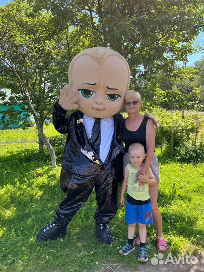 Ростовая кукла Ушастик Мишка Босс поздравление