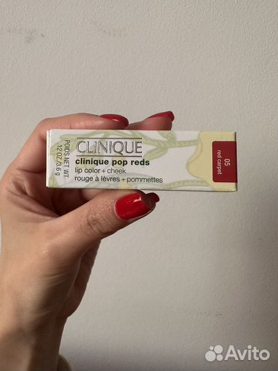 Clinique помада pop reds