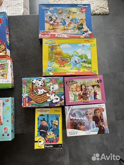 Пазлы набор 16 штук детские, девочек, 2-3, 5-6 лет