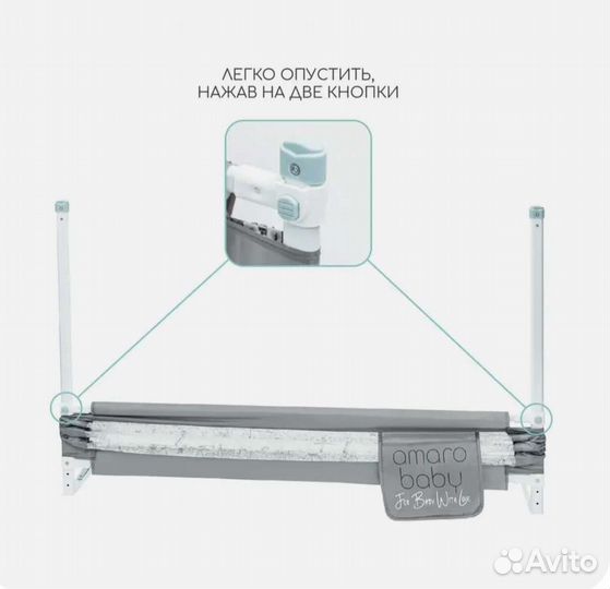 Защитное ограждение (бортик) для кровати