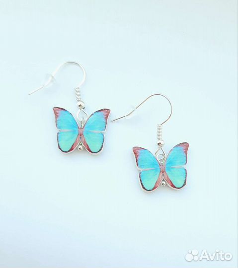 Серьги бабочки