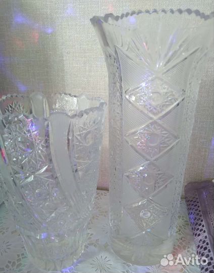 Ваза хрустальная