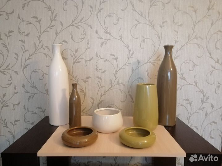 Интерьерные вазы,комплект