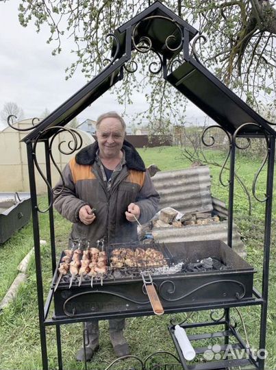 Мангал с печью под казан