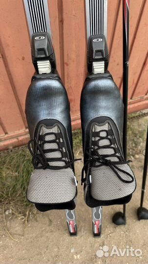 Лыжи беговые salomon с ботинками