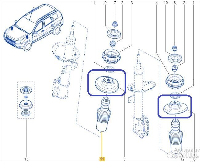 Опора пружины передняя Renault Duster HSM F4RB403