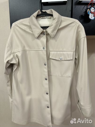 Рубашка zarina из экокожи