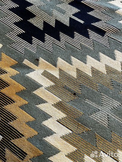 Ковер турецкий килим Diamond Green безворсовый