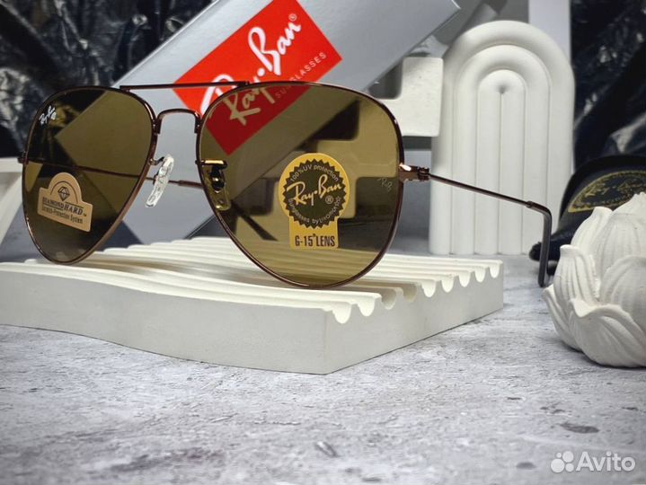 Очки Ray Ban Aviator бронзовые