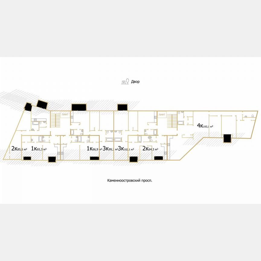 2-к. квартира, 58 м², 7/8 эт.