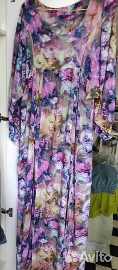 Платье длинное летнее, хлопок