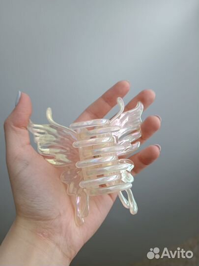 Крабик для волос бабочка заколка зажим для волос