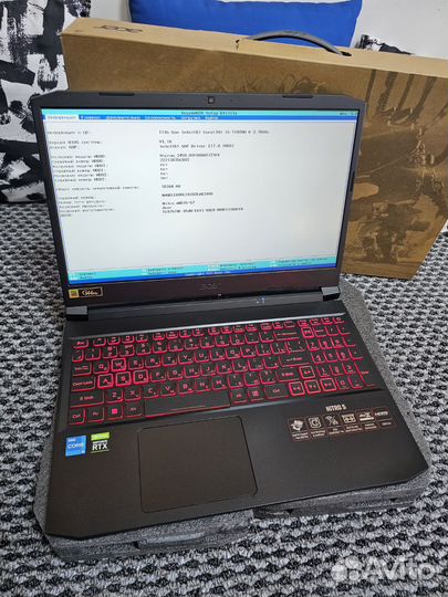 Acer Nitro 5 15.6, i5 11400H, 16/512, RTX3050. New