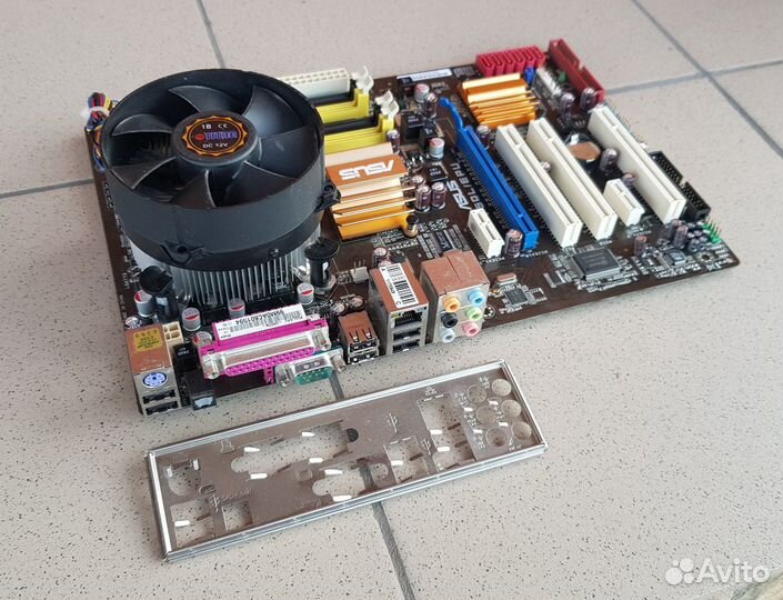 Материнская плата asus P5QL (P43) + проц E7500