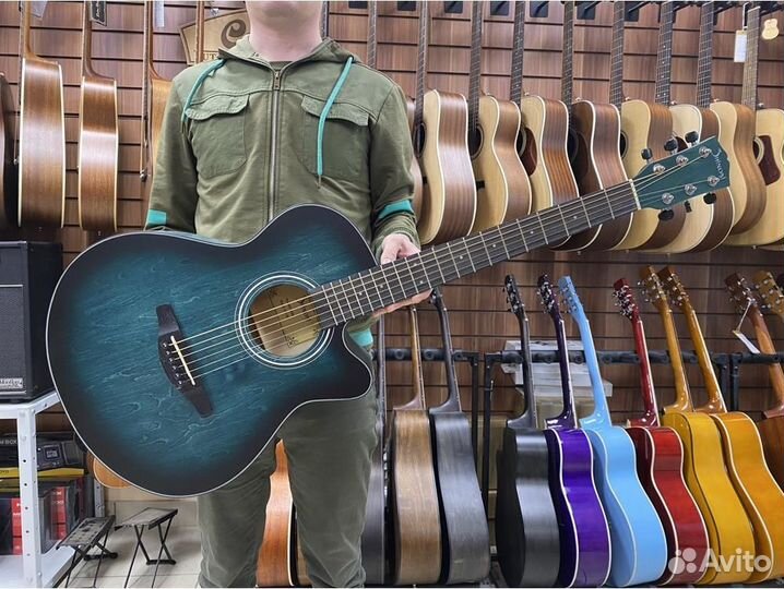 Shinobi B-1/BL гитара акустическая зелёная