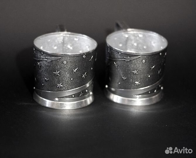 Подстаканник Советский космос, СССР, 2 шт