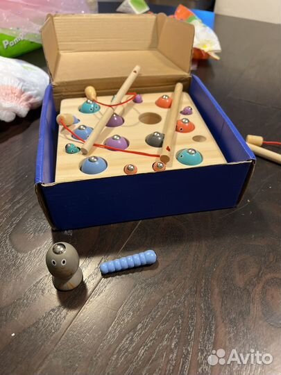 Игрушка червячки и рыбки рыбалка сортер