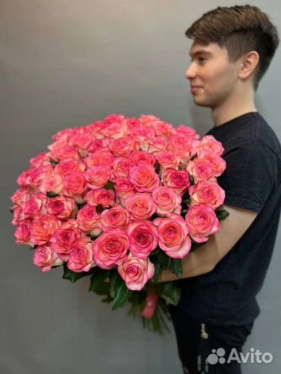 Роза крупная любой цвет и длина 60см, 70см, 80см