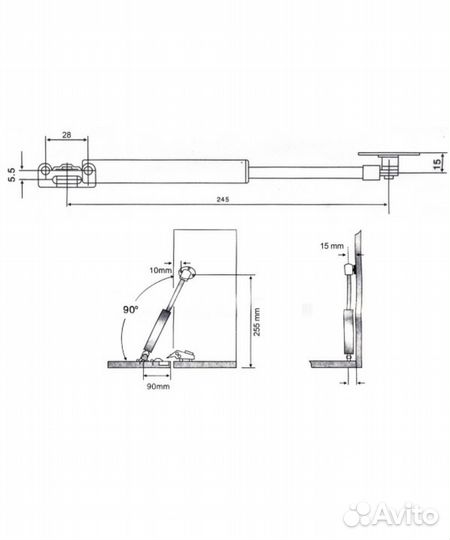 Газлифт мебельный