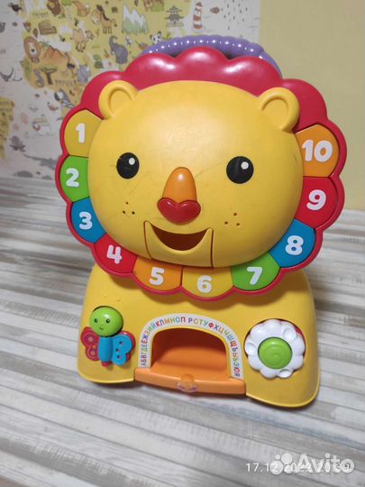 Каталка, ходунки, игровой центр Fisher price Лев