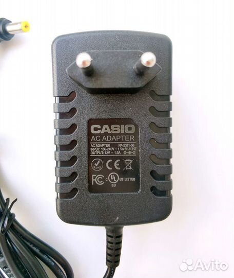Блок питания синтезатора Casio 12V 1.5A - адаптер