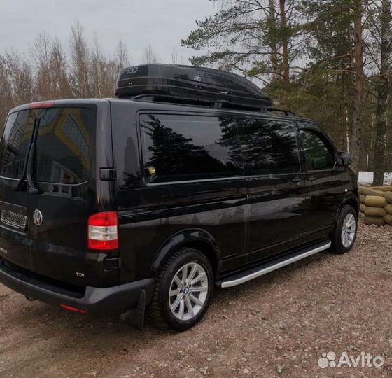 Бокс на крышу Магнум 420 черный глянец на VW