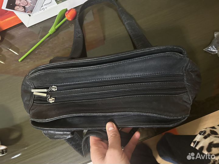 Сумка женская натуральная кожа черная