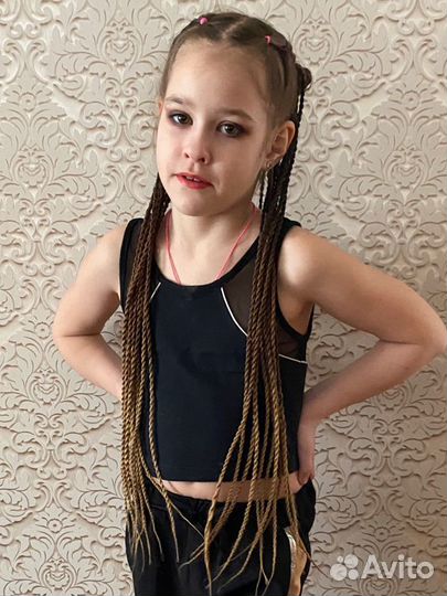 Амбре косички на резинке