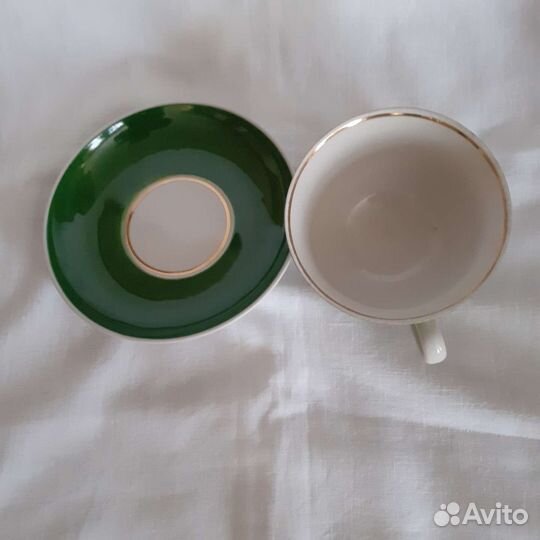 Две чайные пары,фарфор Песочное