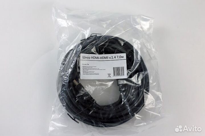 Шнур hdmi-hdmi v.1.4 7м (новый)