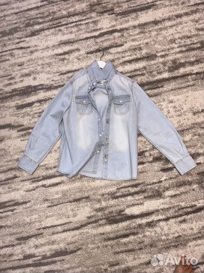 Джинсовая рубашка 146-152