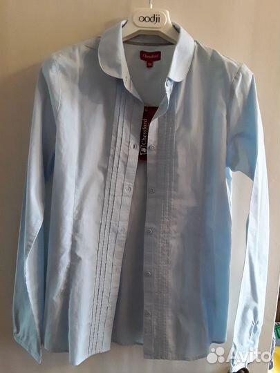 Блузка-рубашка для девочки школьная.158р.Новая