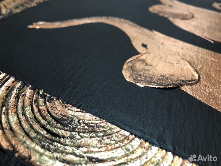 Картина золотые слоны