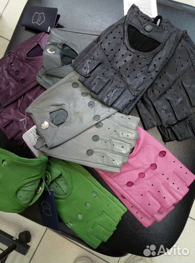 Перчатки автоледи кожаные