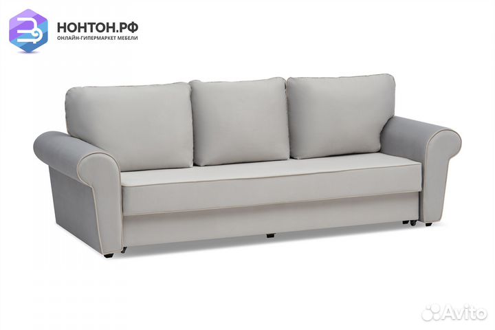 Диван еврокнижка Прованс 3-х местный серый