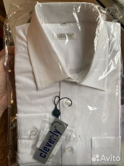 Рубашка cleverly 146, 152 и button blue