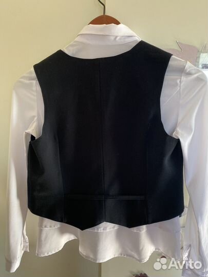 Жилет + юбочка темно-синий