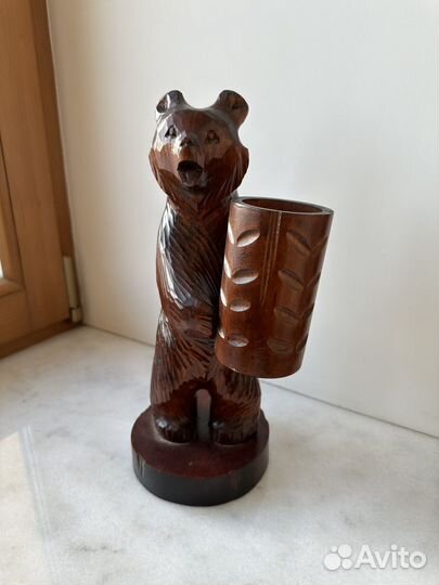 Медведь сластена. Дерево. Ручная работа. СССР