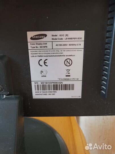 Монитор на запчасти Samsung SynkMaster 931c