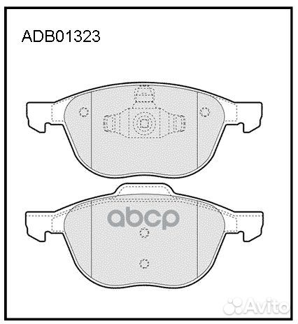 Колодки тормозные дисковые перед ADB01323 A