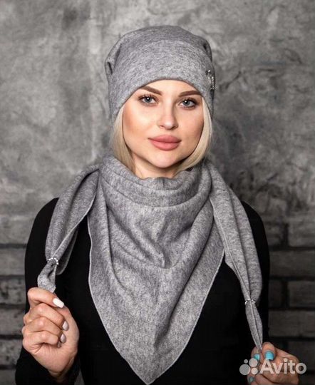 Комплект шапка и косынка