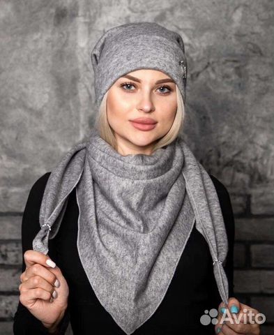 Комплект шапка и косынка