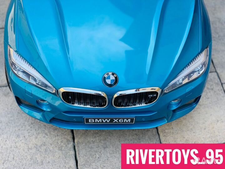 Детские машинки Электромобиль BMW X6M mini (Синий)