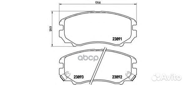 Колодки тормозные дисковые передн. hyundai coup