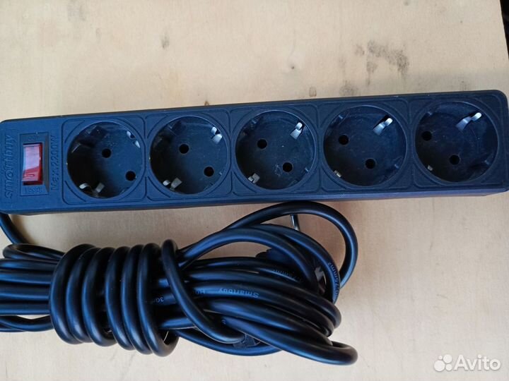 Сетевой фильтр 3 м 5 разъёмов 10 А