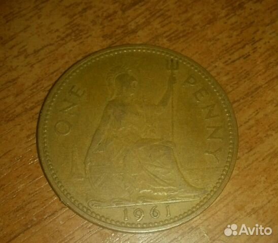 Англия, 1 пенни 1961 год
