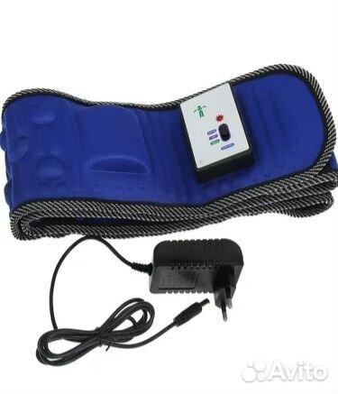 Вибрационный пояс для тела электрический синий