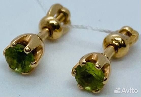 Серьги с камнем 585*
