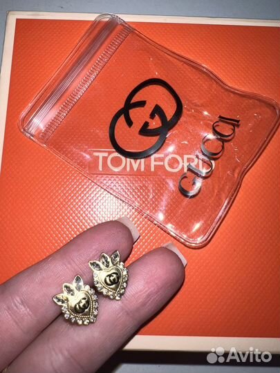 Серьги Gucci мед сплав